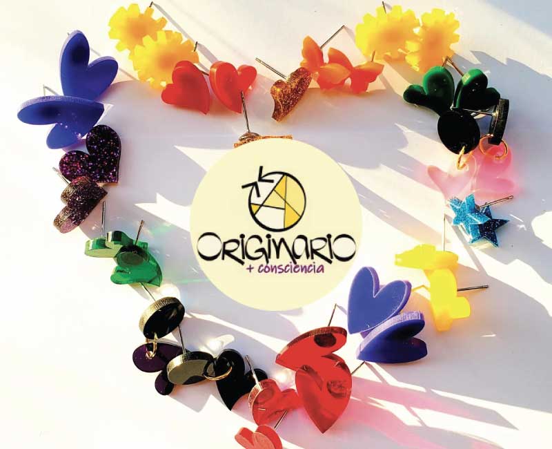 Joyas sustentables y coloridas de Originario, hechas con materiales reciclados